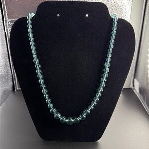 Classic Teal Glass Bead Necklace - Women Jewelry